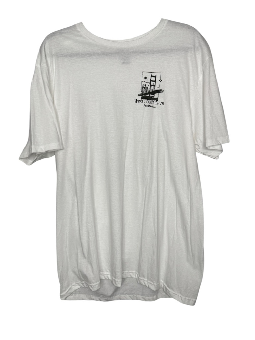 Gildian Graphic Tee Large West Coast Love PoshFest‎ 2025 crewneck